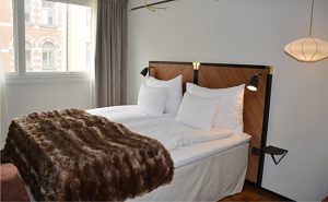 Hotellrummen är inspirerade av 60-talets flärd.