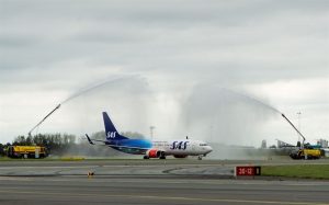 Jubileumsplanet landar i Köpenhamn.