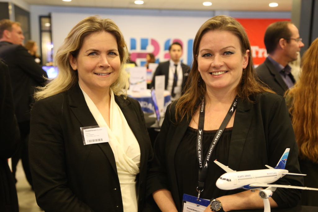 Guri Højgaard, Visit Faraoe Island och Nancy Justinssen, Atlantic Airways.