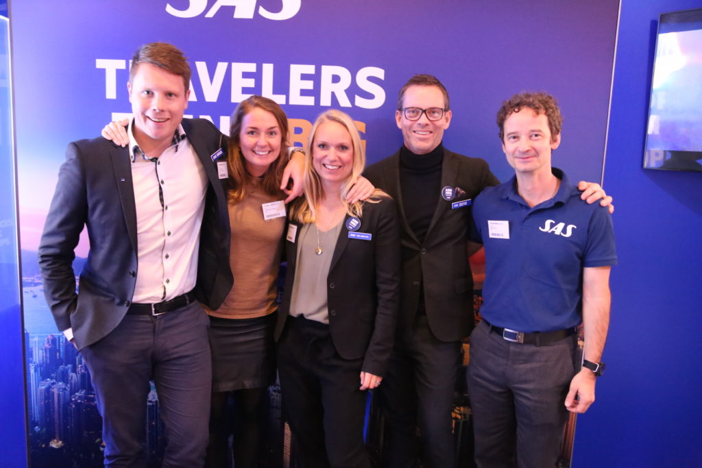 SAS-gänget Michael Erixon, Madeleine Svantesson, Theres Briger, Anders Wahlström och Miklos Puskas.