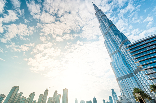 Burj Khalifa med omgivning