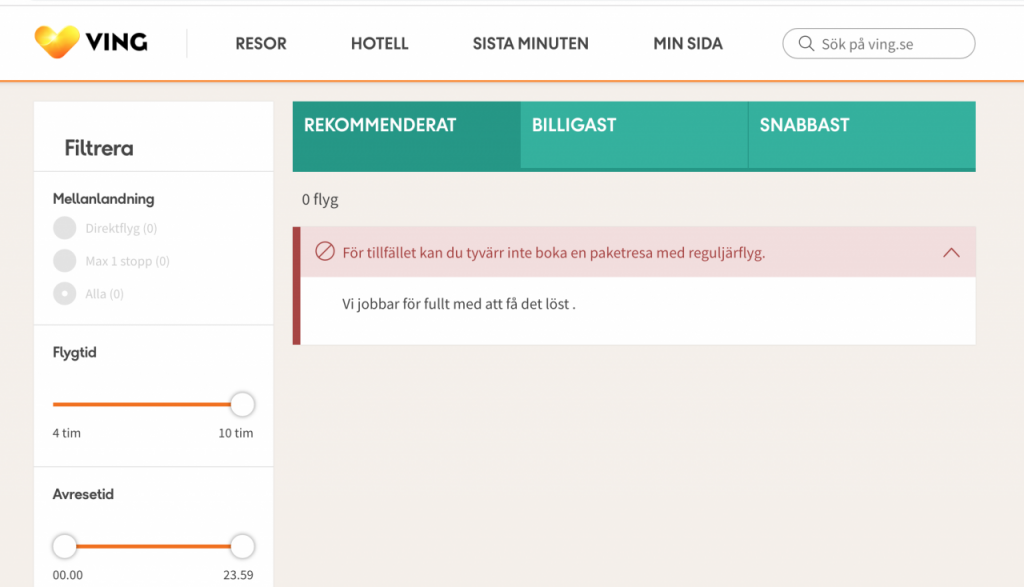 Ving Saknar Viktiga Avtal Travel News