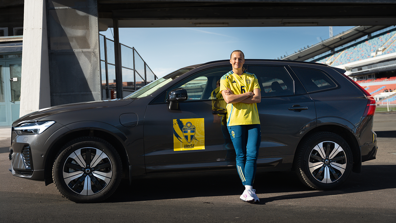 Magdalena Eriksson frontar Hertz.