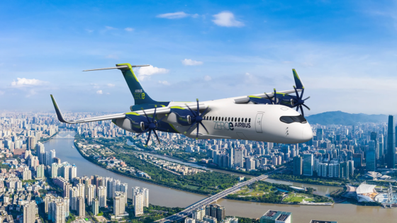 En illustration av Airbus ZEROe-flygplan, som kan vara i luften mot slutet av 2030-talet. Airbus SAS 2025