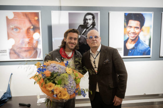 Benjamin Ingrosso och Karl Eklund, Swedavias flygplatschef på Arlanda. Foto: Pressbild