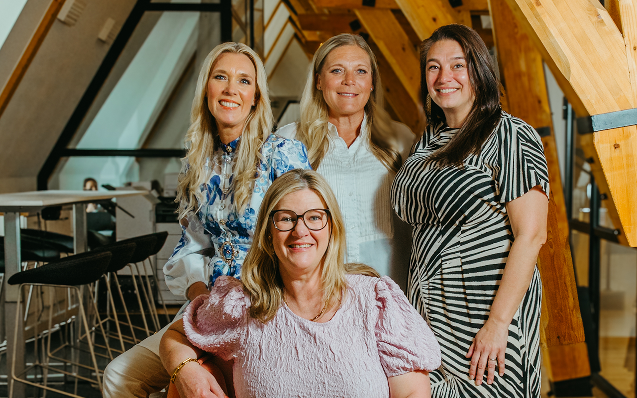 Längst fram: Marlene Kettil. Från vänster, Mona Glittervik, Ulrica Hjorth och Andrea Rosso.
