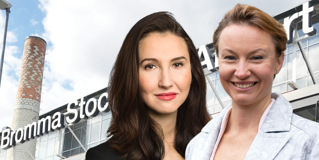 Aida Hadžialić (S), finansregionråd i Region Stockholm, och Michaela Haga (C), regionråd med ansvar för infrastruktur.