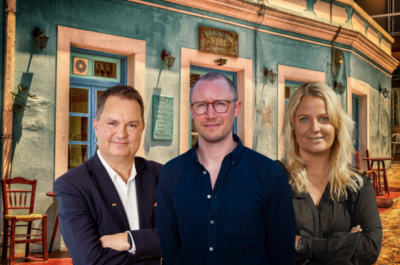 Claes Pellvik, kommunikationschef, Ving, Adam Györki, kommunikationschef på TUI och Martina Krantz, kommunikationschef på Apollo.