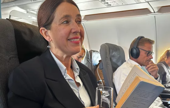 Carina Nunstedt har testat SAS återlanserade Business Class. Foto: Privat