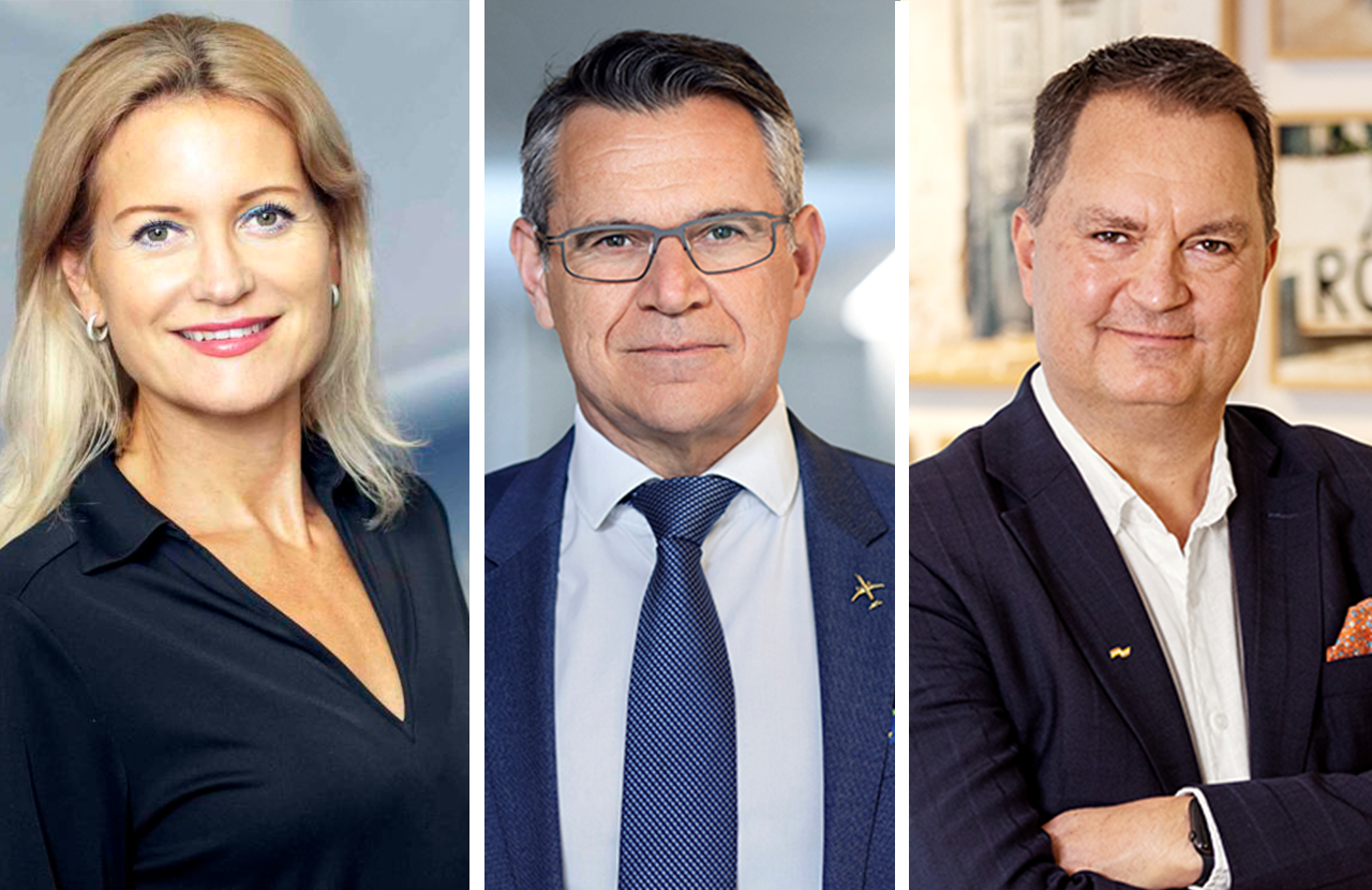 Charlotte Holmberg (Norwegian), Fredrik Kämpfe (Transportföretagen) och Claes Pellvik (Ving).