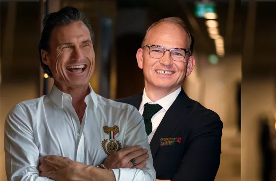 Strawberrys ägare Petter Stordalen och vd Torgeir Silseth.