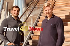 Kristian Lexeklint och Albin Eriksson Lippe, grundarna bakom AI-reseagenten Holiwise.