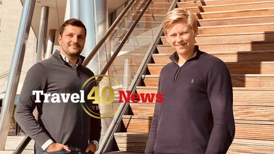 Kristian Lexeklint och Albin Eriksson Lippe, grundarna bakom AI-reseagenten Holiwise.