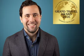 Benjamin Dousa invigningstalar på Grand Travel Award den 29 januari.
