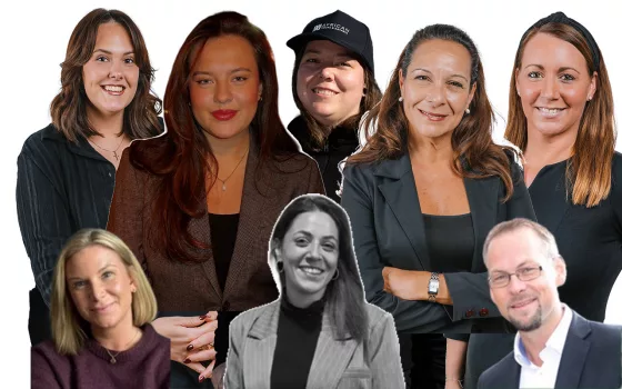 Längst ned från vänster;Ellinor Lindqvist, Chantal Nakhle, Anders Wallin. Längst upp från vänster; Caroline Granath, Filippa Gumabon, Matilda Arvidsson, Annika Sotiriou och Emelie Högberg.