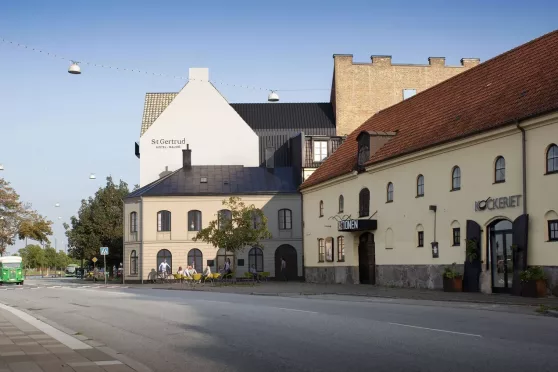Skiss på hur hörnhuset är tänkt att se ut när det är färdigställt. Bild: Gertrud Fastigheter / Hultin & Lundquist Arkitekter AB
